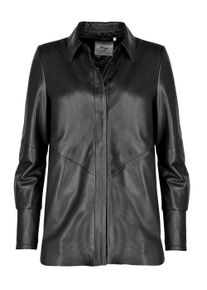 Maze Damen Blusenjacke "42021152", schwarz, Gr. S, Obermaterial: 100% Lammleder / Innenfutter: 100% Polyester/ Ärmelfutter: 100% Polyester, Jacken