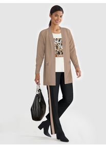 Inspirationen Damen Longstrickjacke, braun, Gr. 36, unifarben, 52% Viskose, 27% Polyester, 21% Polyamid, Strickjacken
