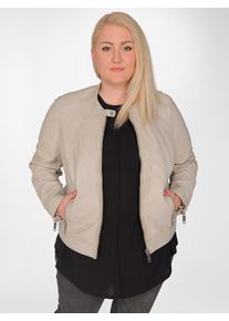 Maze Damen Lederjacke "42021317", beige, Gr. 46, Obermaterial: 100% Lammleder / Futter: 100% Polyester / Ärmelfutter: 100% Polyester, Jacken