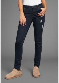 Arizona Damen Skinny-fit-Jeans "Ultra-Stretch", blau, modisch, Gr. 36, Denim/Jeans, Obermaterial: 74% Baumwolle, 24% Polyester, 2% Elasthan, Jeans,