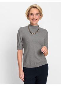 CLASSIC Damen Kurzarmpullover "Pullover", grau, Gr. 38, unifarben, 50% Modal, 30% Polyamid, 20% Polyester, Pullover