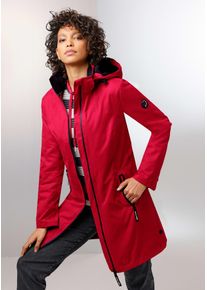 Damen Funktionsjacke, rot, Gr. 36, CREATION L PREMIUM, unifarben, 65% Polyester, 35% Baumwolle, Fleece:100% Polyester, Ärmelfutter:100% Polyester,