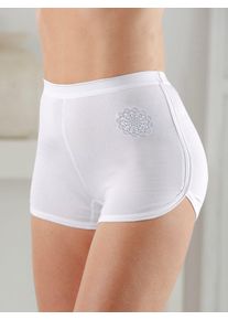 wäschepur WÄSCHEPUR Damen Hipster, Gr. 36, weiß, 95% Baumwolle, 5% Elasthan, Unterhosen