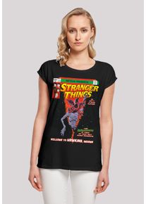 F4NT4STIC Damen T-Shirt "Stranger Things Comic Cover", schwarz, casual, Gr. XS, Obermaterial: 100% Baumwolle, Shirts, Premium Qualität