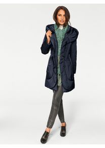 Heine Damen Parka, blau, Gr. 38, unifarben, 90% Polyester, 10% Polyamid, 90% Polyester, 10% Polyamid, Füllung:100% Polyester, Jacken
