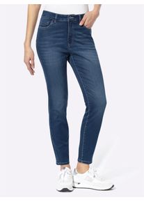 Heine Damen Bequeme Jeans, blau, Gr. 46, unifarben, 56% Baumwolle, 19% Polyester, 14% Lyocell, 10% Viskose, 1% Elasthan, Jeans