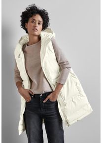 Street One Damen Steppweste, beige, casual, Gr. 42, unifarben, Stoff, 100% Polyester, Westen, wasserabweisend
