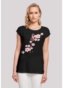 F4NT4STIC Damen T-Shirt "Kirschblüten Asien", schwarz, casual, Gr. XXXL, Obermaterial: 100% Baumwolle, Shirts, Print