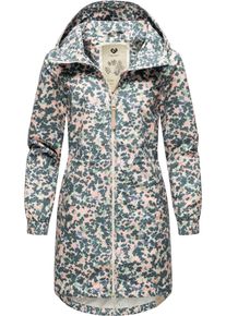 Ragwear Damen Outdoorjacke "Bronja Print", weiß, casual, Gr. M, Außenmaterial: 100% Polyester, Innenfutter: 100% Polyester, Jacken, stylischer