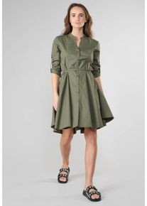 Damen Jerseykleid "CATLEYA", grün, Gr. XL, Le Temps Des Cerises, 100% Baumwolle, Kleider, mit praktischem Bindeband