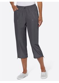 Classic Basics Damen 7/8-Hose, grau, Gr. 40, unifarben, 100% Polyester, Hosen