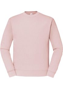 Herren Sweatshirt, rosa, sportlich, Gr. S, Fruit of the Loom, unifarben, angeraute Sweatware, Obermaterial: 80% Baumwolle, 20% Polyester,