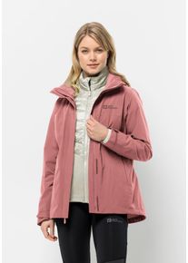 Jack Wolfskin Damen 3-in-1-Funktionsjacke "LUNTAL 3IN1 JKT W", rot, Gr. XS, Obermaterial: 100% Polyester; Futter: 100% Polyester; Innenmaterial: 94%