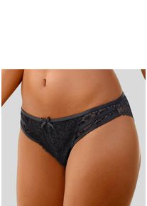Lascana Damen Slip, Gr. 32, schwarz, Obermaterial: 90% Polyamid, 10% Elasthan, Unterhosen