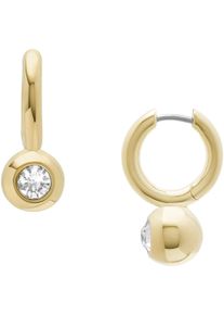 Fossil Damen Paar Creolen "Schmuck Geschenk Edelstahl Ohrringe Bright Baubles, JA7254710", Edelstahl-Metall, gold, Edelstahl, Metall, Ohrringe, mit