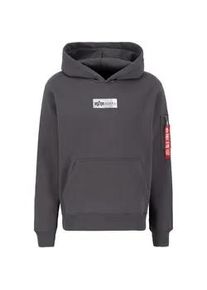 Hoodie Alpha Industries "Alpha Industries Men - Hoodies Metal Plate Hoodie" Gr. M, grau (vintage grau) Herren Sweatshirts