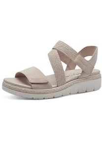 Sandale Tamaris Gr. 37, beige (creme) Damen Schuhe Sommerschuh, Sandalette, Plateauabsatz, mit Klettverschluss