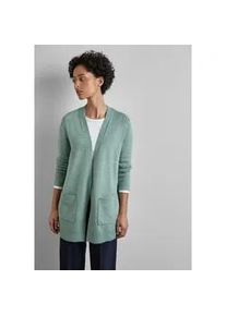 Cardigan Street One Gr. 34, grün (seafoam meliert) Damen Strickjacken mit Materialmix