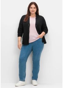 Große Größen Gerade, innen weich angeraute Thermojeans Gr. 40 blau von sheego für Damen