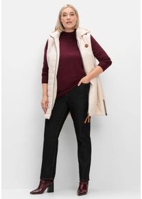 Große Größen Gerade, innen weich angeraute Thermojeans Gr. 40 schwarz von sheego für Damen