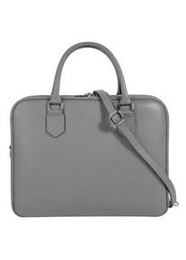 Aktentasche CLUTY Gr. B/H/T: 35cm x 28cm x 13cm onesize, grau Damen Taschen echt Leder, Made in Italy