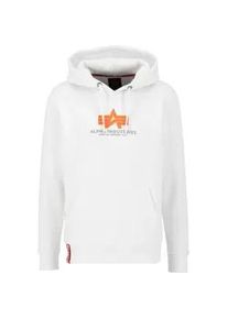 Hoodie Alpha Industries "Alpha Industries Men - Hoodies Basic Rubber" Gr. M, weiß Herren Sweatshirts