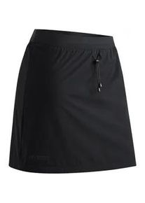 Midirock Maier Sports "RainSkirt Winter" Gr. 46, schwarz Damen Röcke gefütterter Rock, wasserabweisender Überrock, elastischer Bund