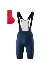 Fahrradhose Gonso "SITIVO BIB 0" Gr. XL, Normalgrößen, blau (rot) Herren Hosen Radhose, innovatives Sitzpolster, Träger-Radlerhose, Tight Fit