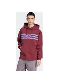 Kapuzensweatshirt Adidas ORIGINALS "GRAPHIC HOODIE" Gr. L, rot (shadow red) Herren Sweatshirts