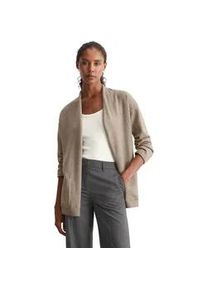 Marc O'Polo Cardigan MARC O'POLO "aus Cotton Wool Stretch" Gr. S, braun Damen Strickjacken