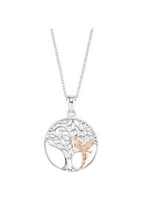 Kette mit Anhänger Amor "Baum des Lebens Fee, 2020560" Halsketten Gr. Silber 925 (Sterlingsilber), L: 45cm, rosegold (silberfarben, roségoldfarben) Damen