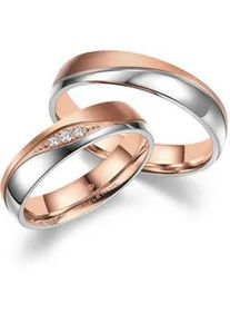 Trauring MARRYA "Edelstahl Ringe Trauringe Eheringe Partnerringe" Fingerringe Gr. 68, Edelstahl, rosegold (damen ring, silber, rosé) Damen