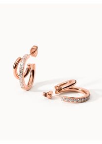 PURELEI Double Glitter Ohrringe mit Zirkonia Steinen