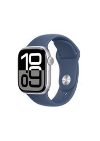 Apple Watch S10 Aluminium 46mm Silber (Sportarmband denim) S/M MWWL3QF/A