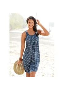 Beach Time Strandkleid BEACHTIME Gr. 34, N-Gr, blau (blau-bedruckt) Damen Kleider mit Ornamentdruck, Minikleid, Sommerkleid