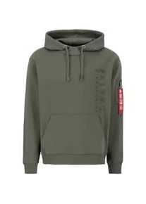 Hoodie Alpha Industries "Alpha Industries Men - Hoodies EMB Hoodie" Gr. XL, grün (schwarz olive) Herren Sweatshirts