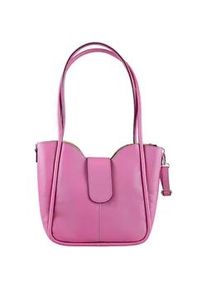 Schultertasche Collezione Alessandro "Nizza" Gr. B/H/T: 34cm x 28cm x 11cm one size, pink Damen Taschen aus weichem Leder, Made in Italy