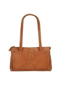 Umhängetasche Sansibar Gr. B/H/T: 33cm x 20cm x 10cm onesize, braun (cognac) Damen Taschen echt Leder