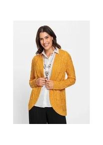 Cardigan Inspirationen Gr. 50, gelb (ocker-meliert) Damen Strickjacken