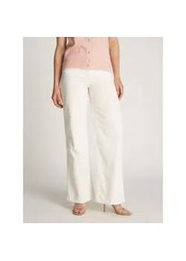 Cordhose Tommy Jeans "TJW CLAIRE FINE CORD PANT" Gr. 31, Länge 32, weiß (ancient white) Damen Hosen aus Feincord, im 5-Pocket-Stil