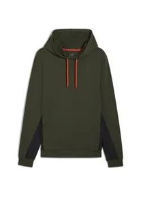 Kapuzensweatshirt Puma "M CLOUDSPUN HOODIE" Gr. L, grün (schwarz olive, Puma schwarz) Herren Sweatshirts