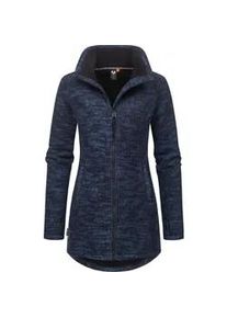 Strickjacke Ragwear "Miram Melange" Gr. M (38), blau (navy) Damen Strickjacken Kuschelige Übergangsjacke in Strick-Optik