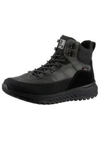 Winterboots Rieker EVOLUTION Gr. 46, grau (grau, schwarz) Herren Schuhe Schneeboots, Outdoorstiefelette mit Fiber Grip-Laufsohle