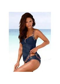 Tankini Lascana Gr. 48, Cup E, bunt (marine-hummer) Damen Bikini-Sets mit eingearbeiteten Softcups, verstellbare Träger