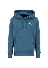 Hoodie Alpha Industries "Alpha Industries Men - Hoodies Basic Small Logo" Gr. XS, blau (vintage marine) Herren Sweatshirts