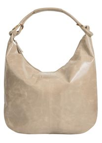 Bruno Banani Damen Shopper, beige, Leder, unifarben, leicht glänzend, Taschen, echt Leder