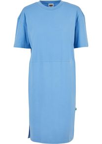 Urban Classics Damen Shirtkleid "Urban Classics Damen Ladies Organic Oversized Slit Tee Dress", blau, klassisch, Gr. XL, unifarben, 100% Baumwolle,