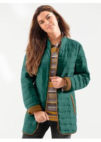 Classic Basics Damen Steppjacke, grün, Gr. 40, unifarben, gemustert, mehrfarbig, 100% Polyester, Jacken