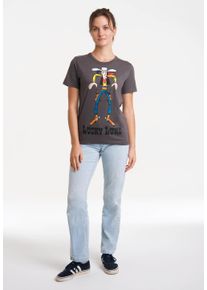 logoshirt Damen T-Shirt "Lucky Luke Colt", grau, casual, Gr. M, bedruckt, 100% Baumwolle, Shirts, mit lizenziertem Print
