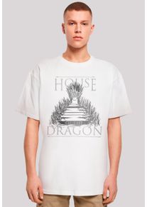 F4NT4STIC Herren T-Shirt "House Of The Dragon Throne", weiß, casual, Gr. XXL, Obermaterial: 100% Baumwolle, Shirts, Premium Qualität